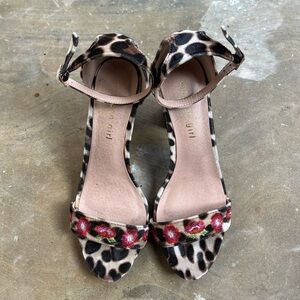 MADDEN GIRL CHEETAH ANKLE STRAP HEELS